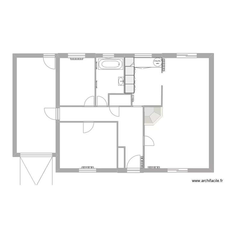 Fouras r&eacute;nov&eacute;e. Plan de 5 Pièces et 62 m²
