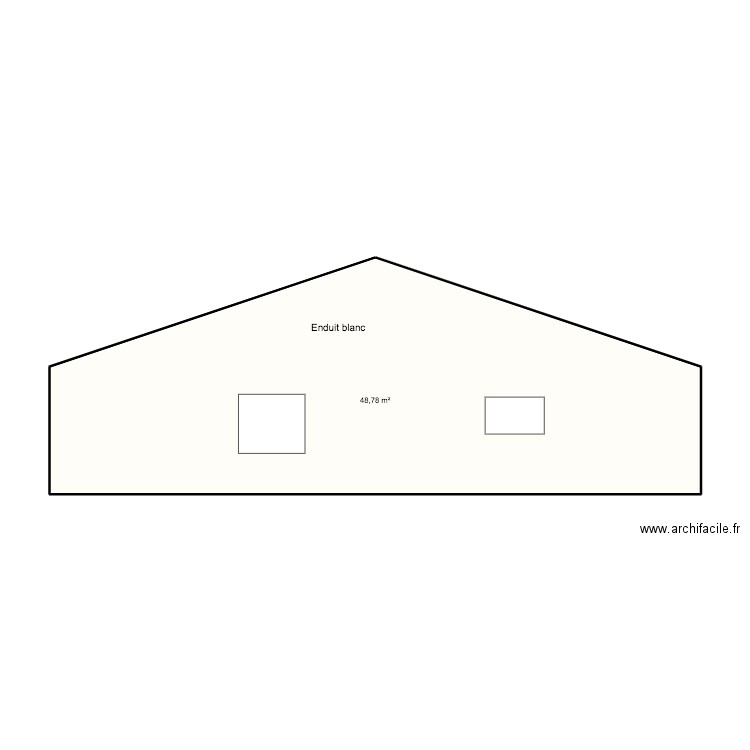 pignon droit existant. Plan de 0 pièce et 0 m2