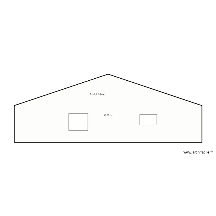 pignon droit existant. Plan de 