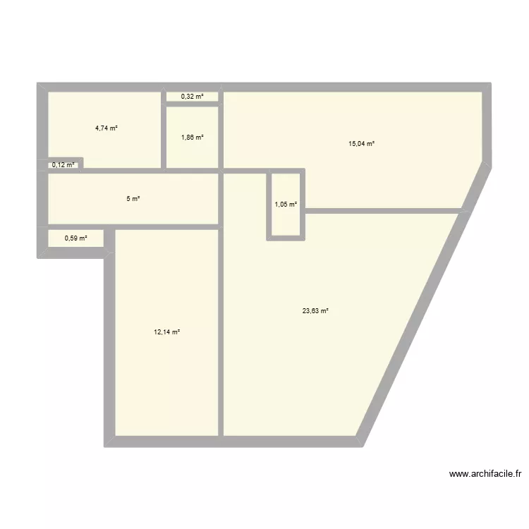 st ouen. Plan de 10  et 64 m²