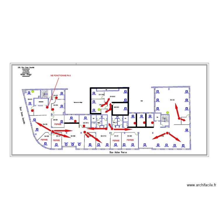 R+4 JEAN JAURES. Plan de 0 pièce et 0 m2