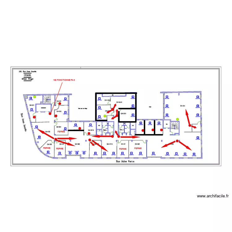 R+4 JEAN JAURES. Plan de 