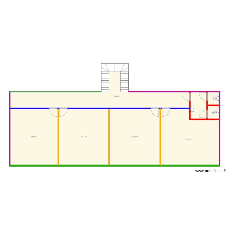 Mecalog Lieusaint. Plan de 6 pièces et 170 m2