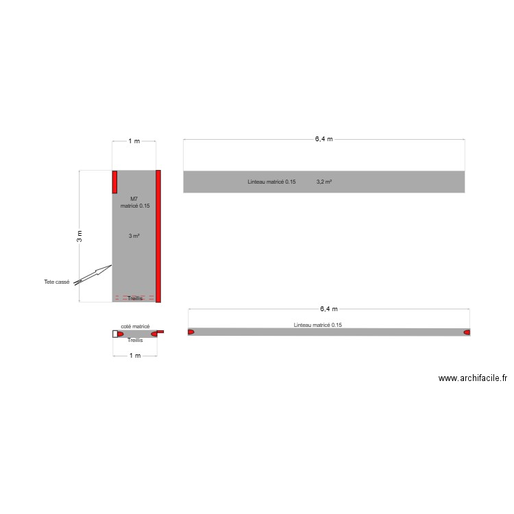 mur 6. Plan de 0 pièce et 0 m2