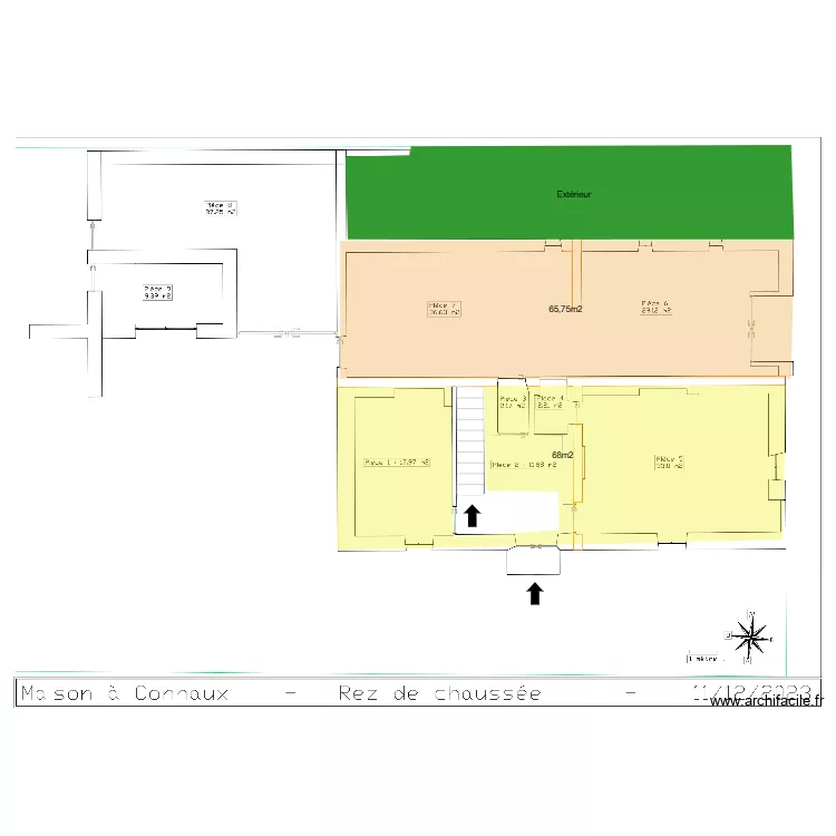 Connaux RDC. Plan de 