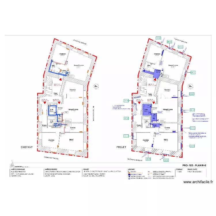 Montée de l'Eglise R+1. Plan de Montée de l'Eglise R+1. Plan de