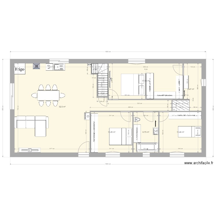maison calistri . Plan de 7 pièces et 109 m2