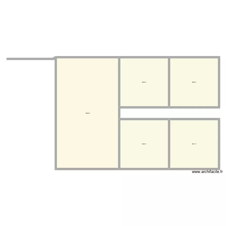 HPAThiers. Plan de 5  et 342 m²