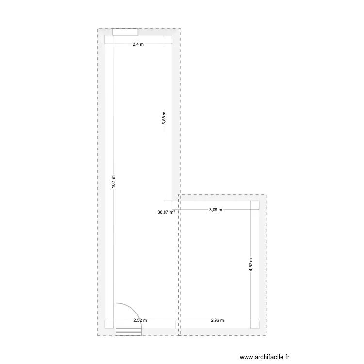 Jolan. Plan de 1  et 39 m²