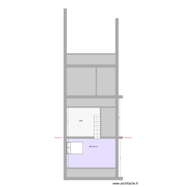 Churchill 21 Rez+4 - Projeté -. Plan de 6 et 91 m² Churchill 21 Rez+4 - Projeté -. Plan de 6 et 91 m²