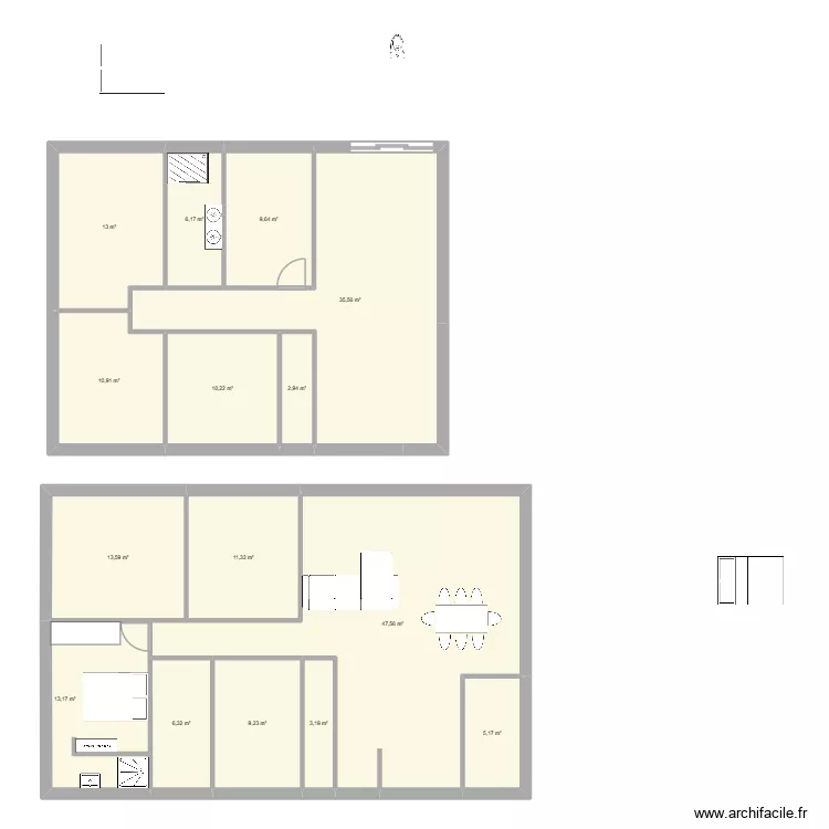 MAISON CARVES. Plan de 15  et 198 m²
