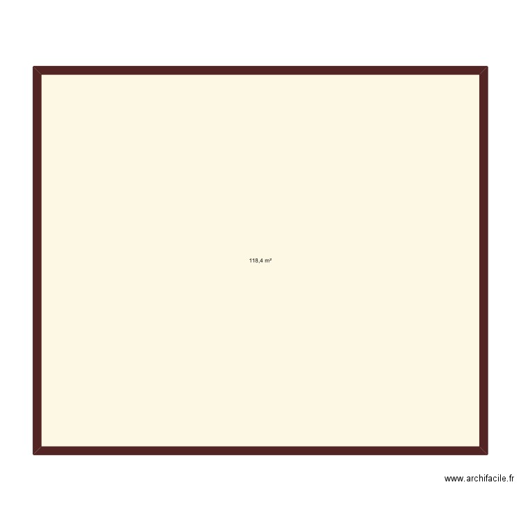 maison 1. Plan de 1 pièce et 118 m2
