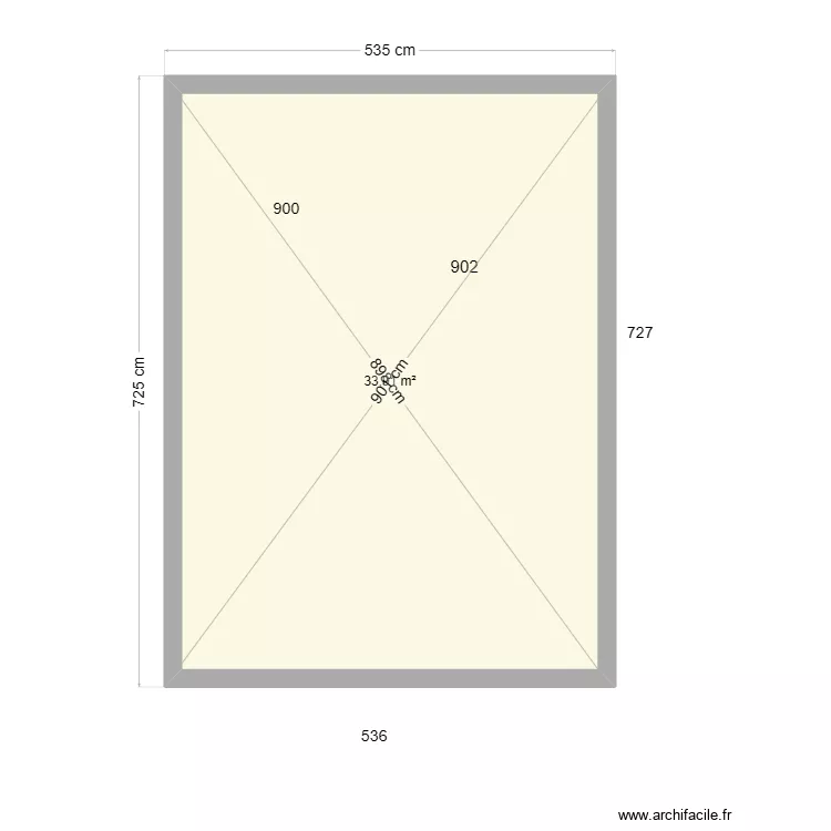 plan d&eacute;f. Plan de 1  et 34 m²