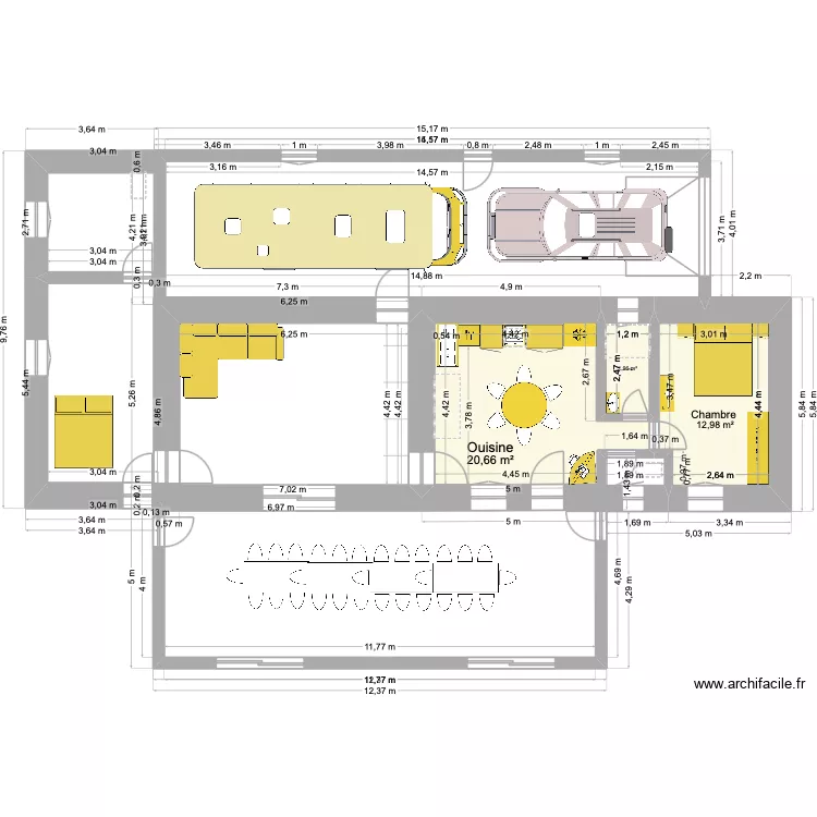 PLAN MAISON AUGUSTE. Plan de 3  et 37 m²