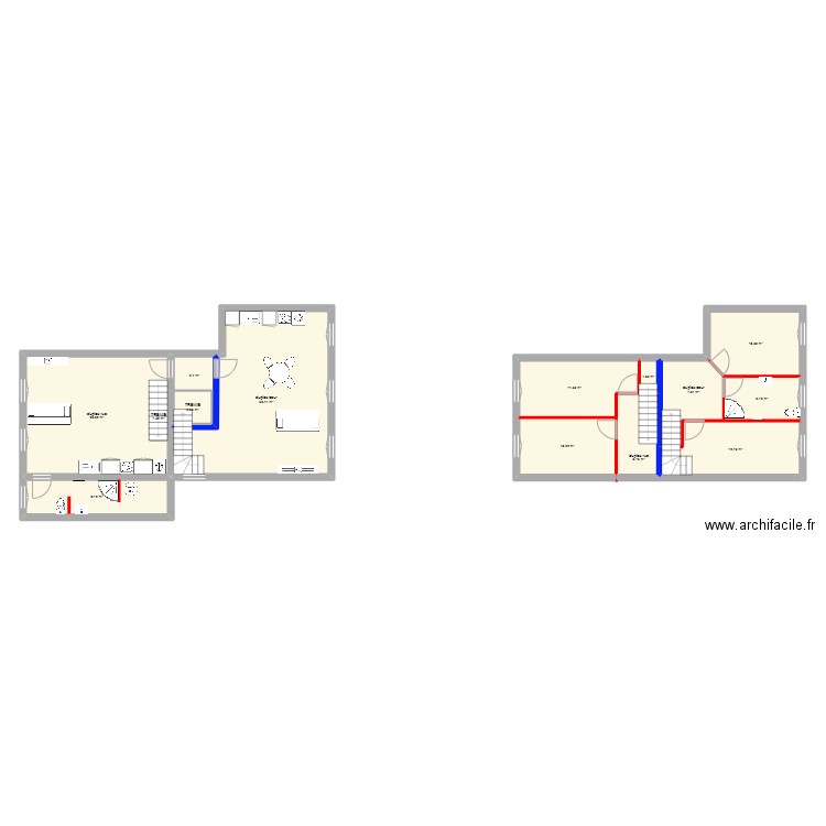 82 st savinien. Plan de 14 pièces et 150 m2
