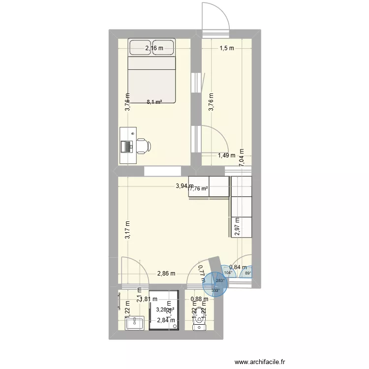 airbbnb6. Plan de 3 et 29 m² airbbnb6. Plan de 3 et 29 m²