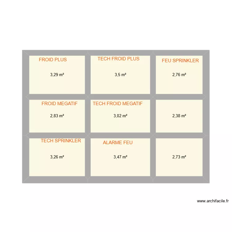 DEFAUT TECHNIQUE CARREFOUR TARNOS. Plan de 9  et 27 m²