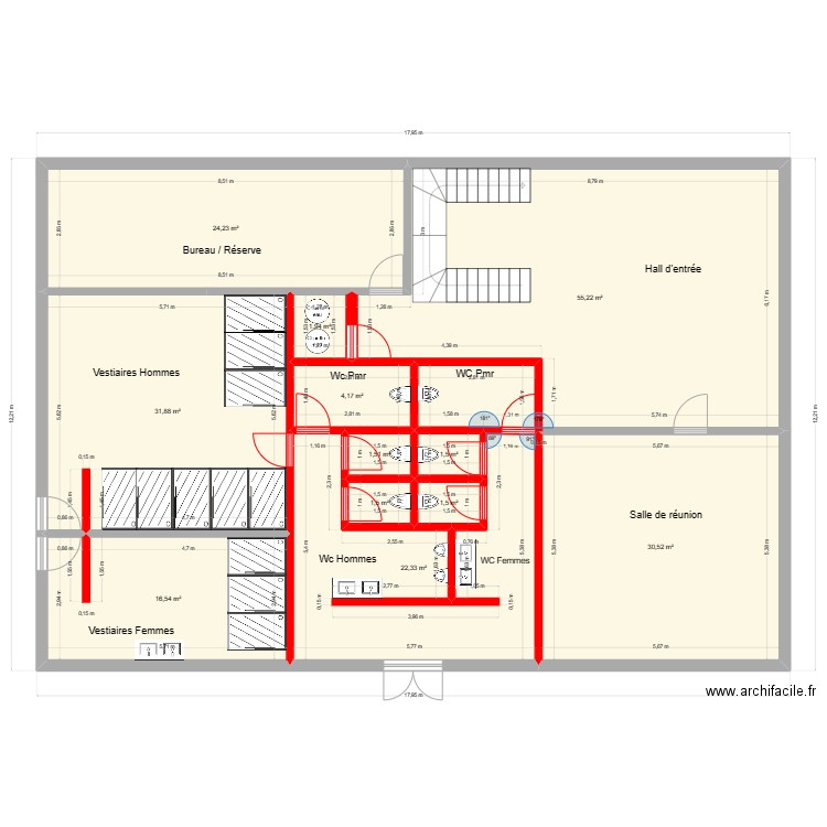 Local Portet Rdc. Plan de 0 pièce et 0 m2