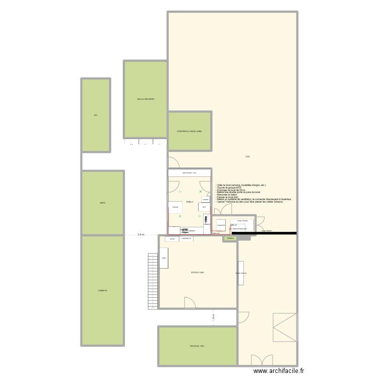 solution labo. Plan de 11 pièces et 407 m2