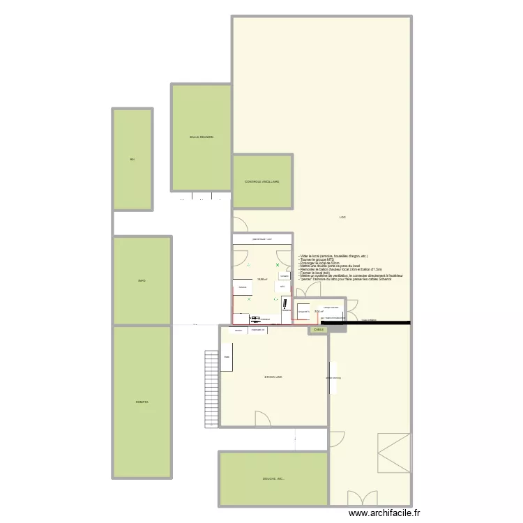 solution labo. Plan de 