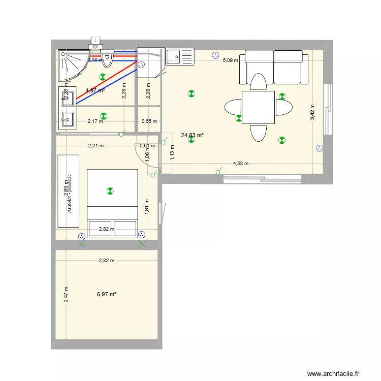 location 24. Plan de 3 et 37 m² location 24. Plan de 3 et 37 m²