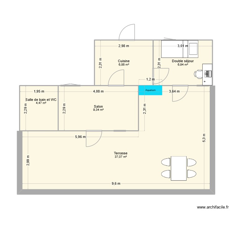 Plan d\'architecte. Plan de 0 pièce et 0 m2