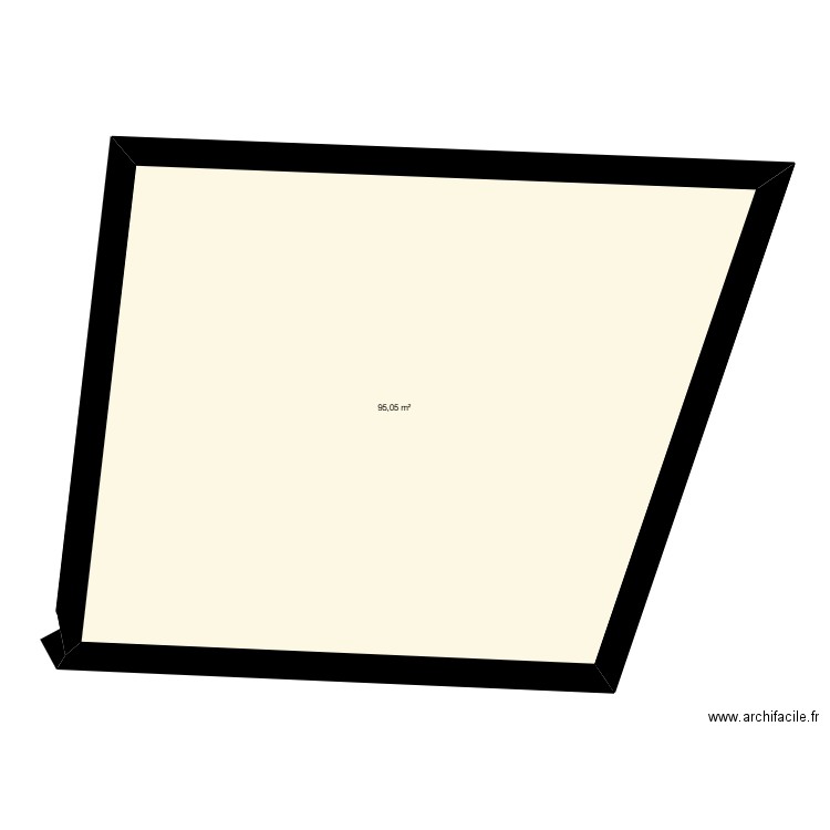 plan global essai n1. Plan de 1 pièce et 95 m2