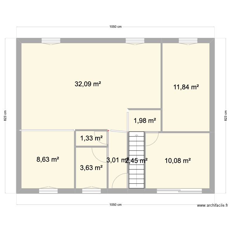 MORÉAC1. Plan de 1 pièce et 81 m2