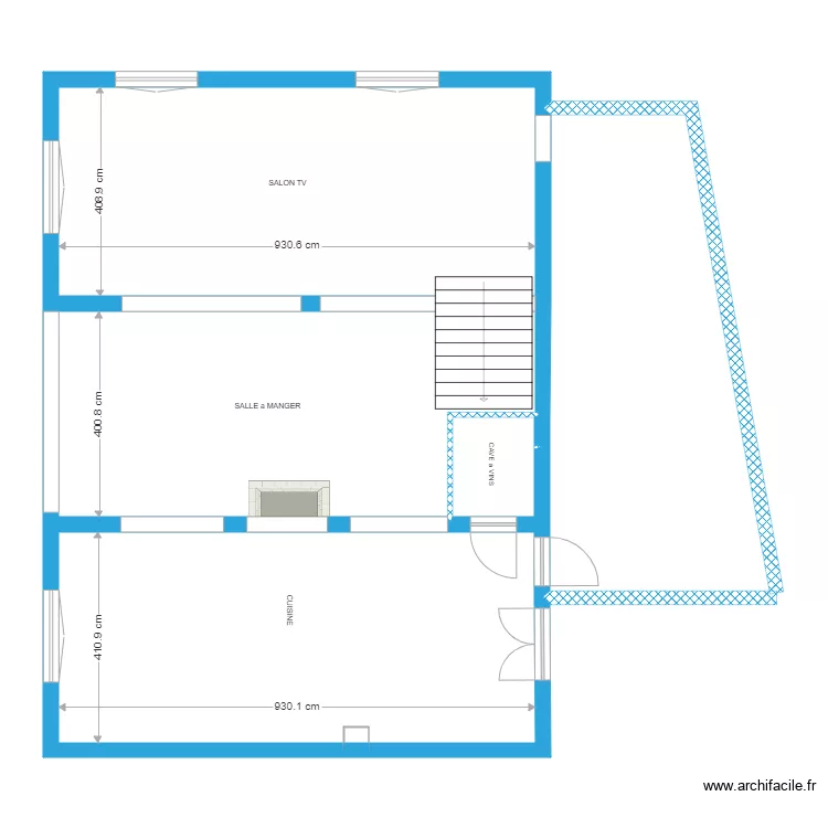 NOUGUIER R+1. Plan de 5  et 113 m²