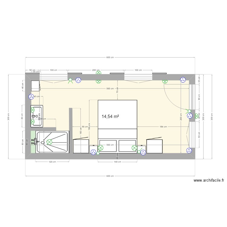 Salle de bain YEU. Plan de 0 pièce et 0 m2