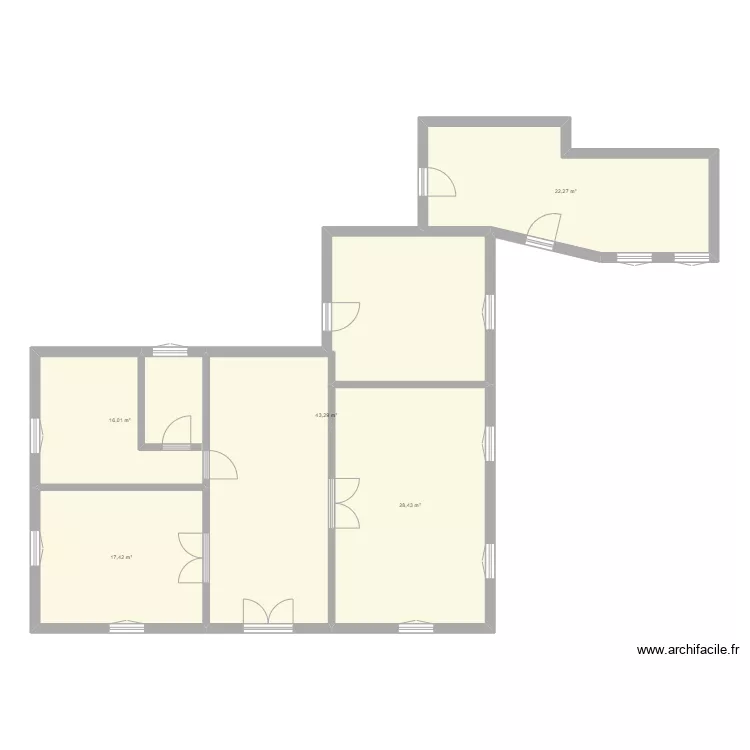 Montrichard RDC maison principale. Plan de 