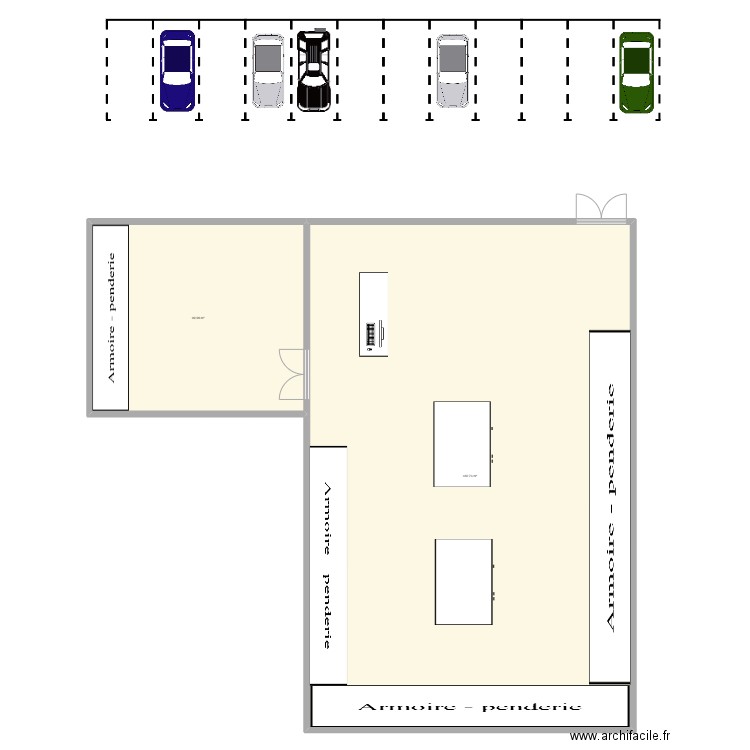 magasin épicerie. Plan de 2 pièces et 502 m2