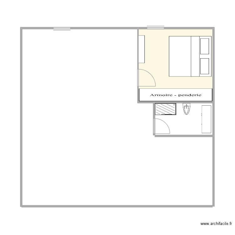 saint edouard. Plan de 1 pièce et 12 m2