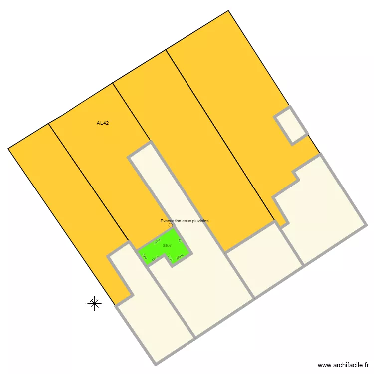 PLAN DE MASSE. Plan de 6 et 352 m² PLAN DE MASSE. Plan de 6 et 352 m²