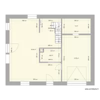 Plan du rez avec modifications wc / r&eacute;duit dans la m&ecirc;me pi&egrave;ce