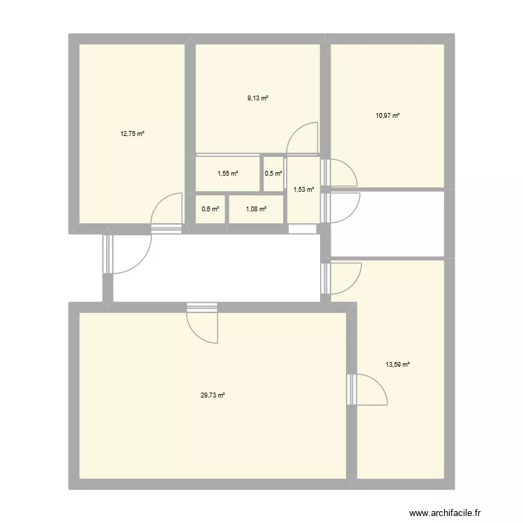 Declercq. Plan de 10  et 81 m²