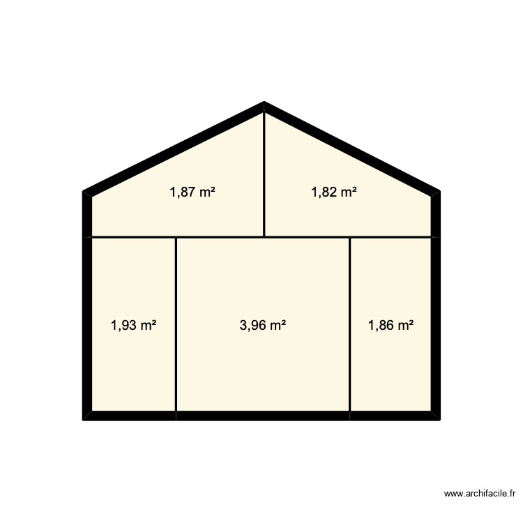 vue fa&ccedil;ade avent. Plan de 0 pièce et 0 m2
