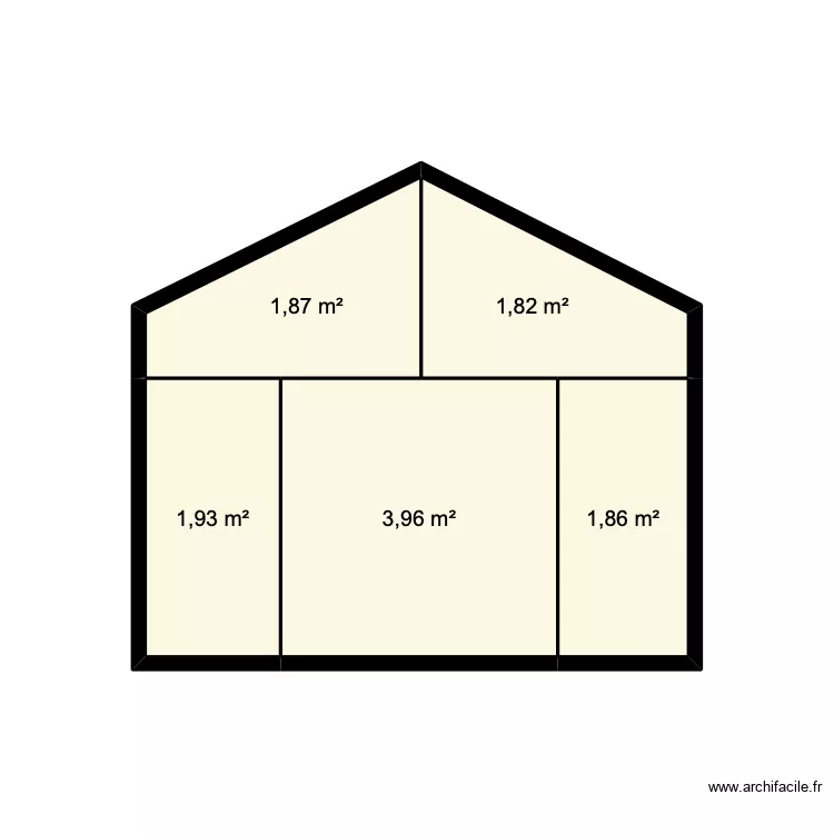vue fa&ccedil;ade avent. Plan de 5  et 11 m²