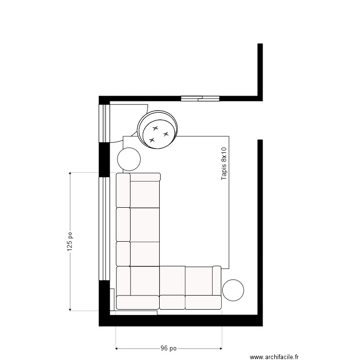 Jobin salon1. Plan de 0 pièce et 0 m2