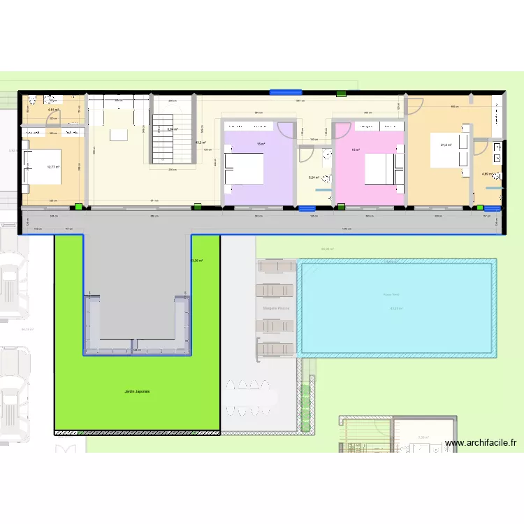Residences Auber _  Villas 1 et 2. Plan de 28  et 790 m²