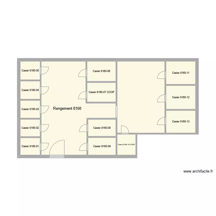 Rangement 8160. Plan de 