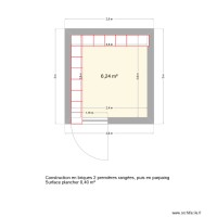 Plan de masse abri de jardin (parking) Carrelage