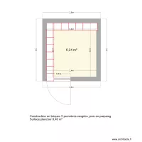 Plan de masse abri de jardin (parking) Carrelage