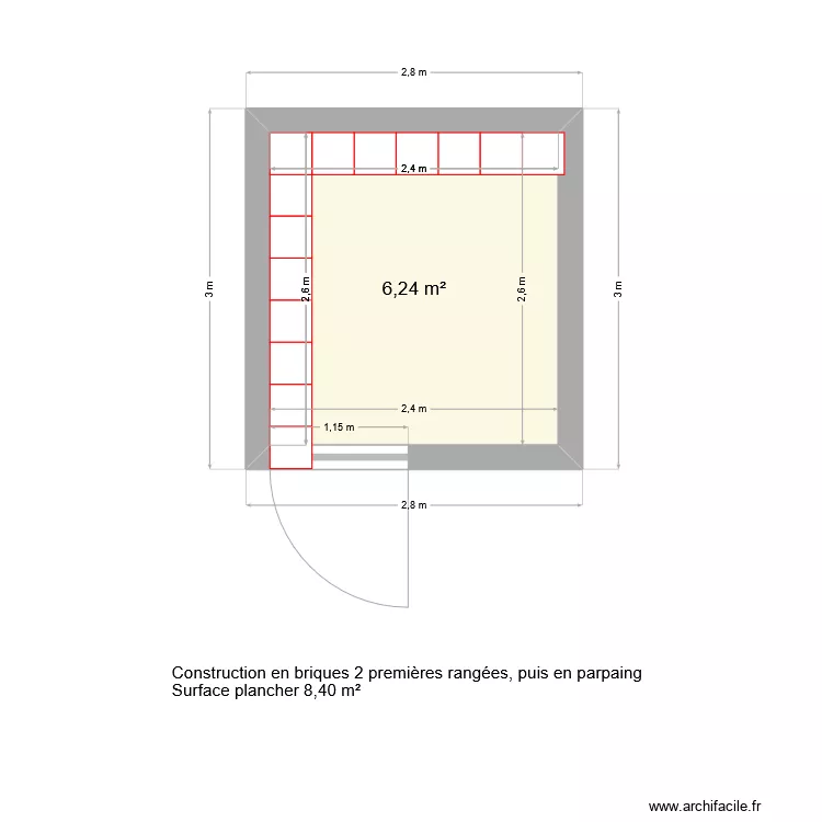 Plan de masse abri de jardin (parking) Carrelage. Plan de 