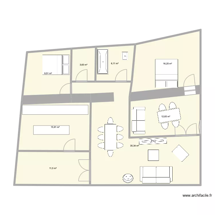 Home Th&eacute;atre Dijon. Plan de 8  et 111 m²