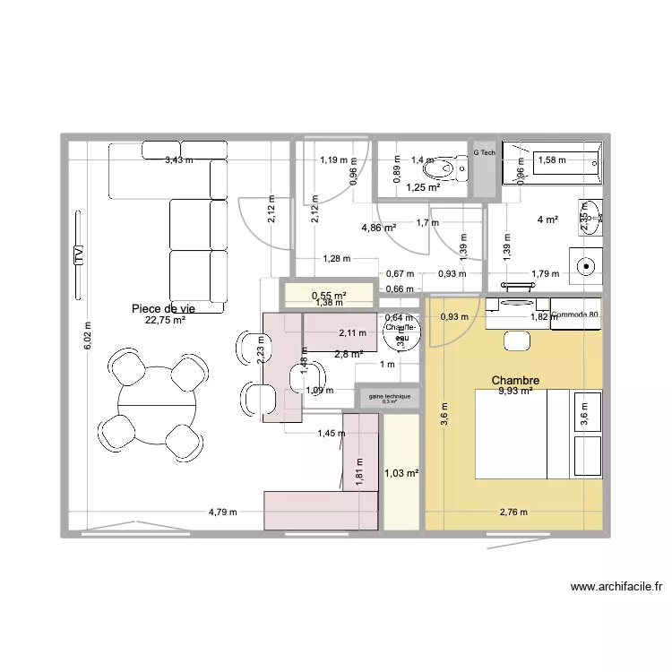 gaby avec meubles 2. Plan de 10 et 48 m² gaby avec meubles 2. Plan de 10 et 48 m²