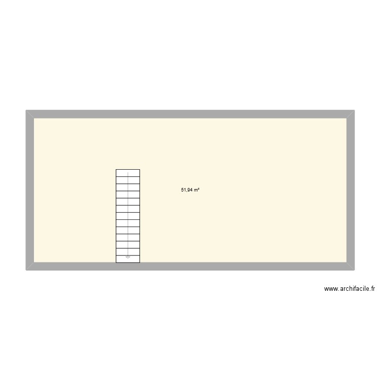 medreac p3. Plan de 1 pièce et 52 m2