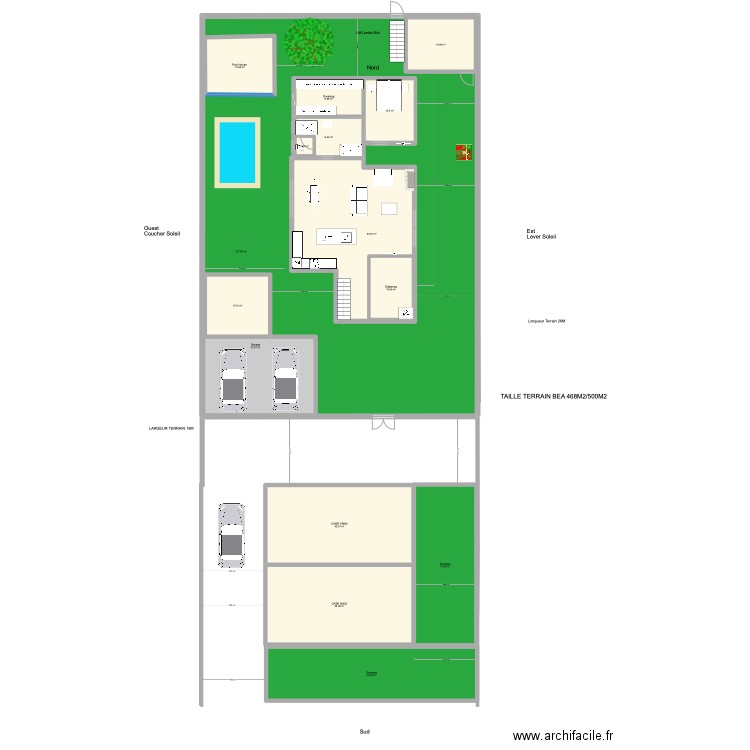 plan Modifié Villa Béa 2024 CASES kids . Plan de 15 pièces et 788 m2