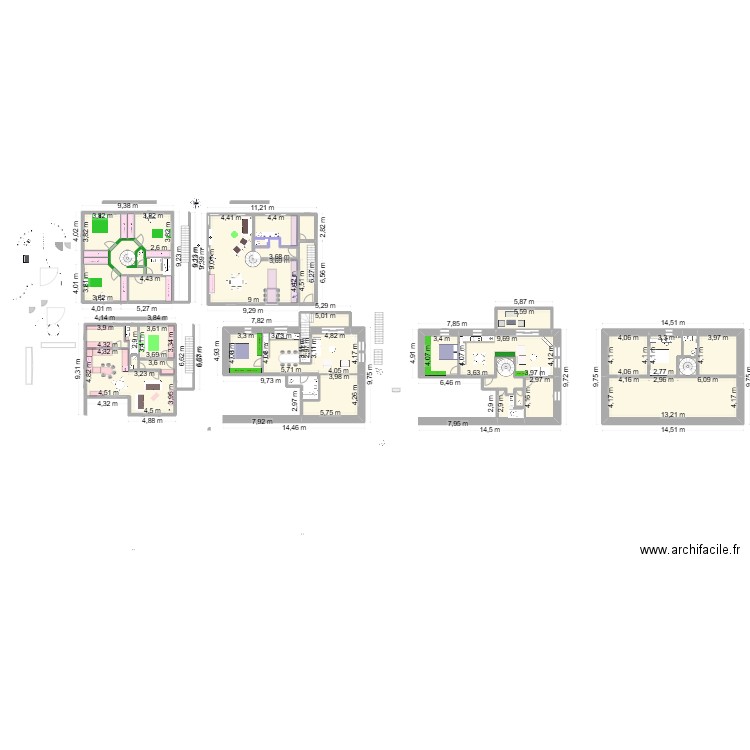 appartement 34 derniere modification. Plan de 40 pièces et 515 m2