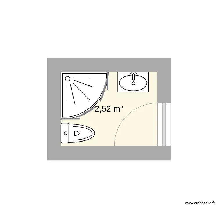 55 vignoles. Plan de 1 Pièce et 3 m² 55 vignoles. Plan de 1 Pièce et 3 m²